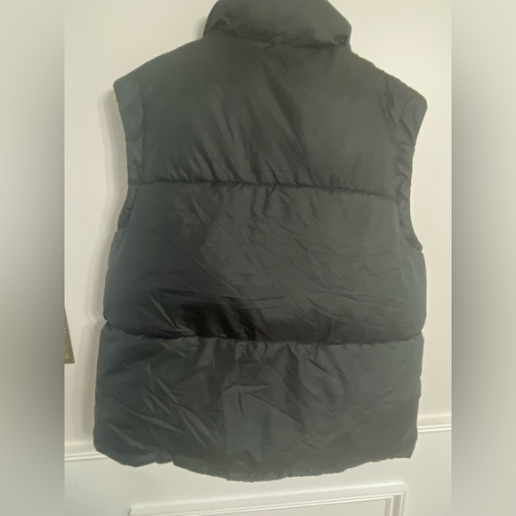 Ci Sono Puffer Vest Black Fleece Super Soft Women’s Size Large Cozy Pockets - Picture 4 of 6